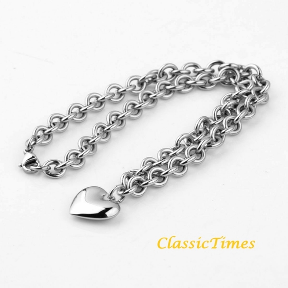 **SOLD** Stainless Steel Chain Necklace and Brace - Picture 3 of 5